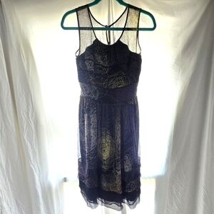 Beautiful Silk Scribble Dress EUC